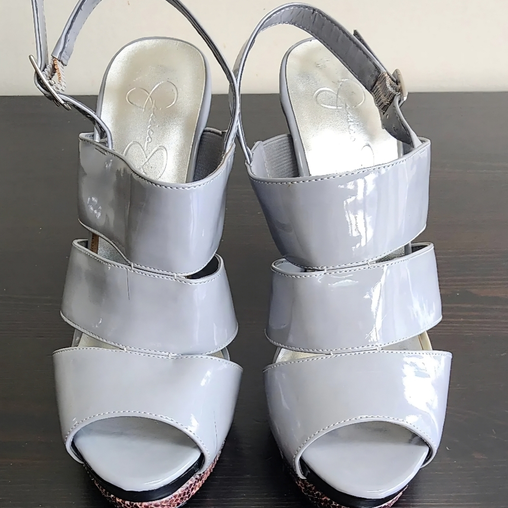 Jessica Simpson Stylish Gray Women's Platform Sandals